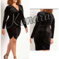 Robe noire avec des manches