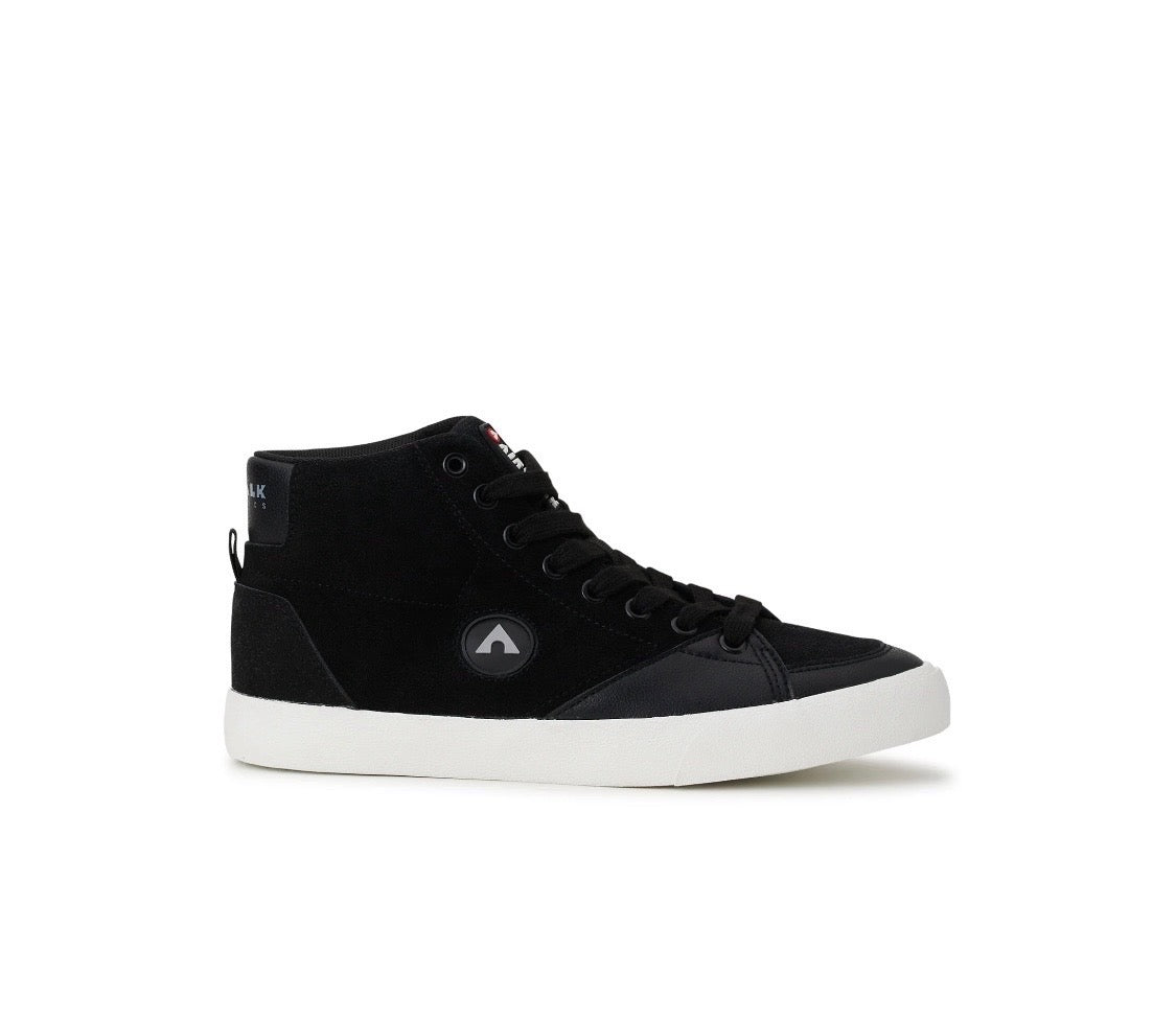 Montantes noires a semelles blanches